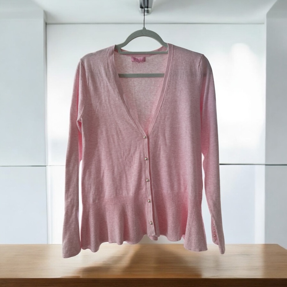 Lilly Pulitzer Pink Pearl embellished Cardigan